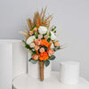 Artificial Bouquet with White & Orange Roses