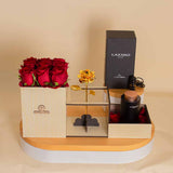 Lazaro Z1 Car Scent Diffuser Black & 9 Roses And Golden Flower