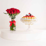 Passionelle Bonbon Chocolate 1kg & Red Roses Vase