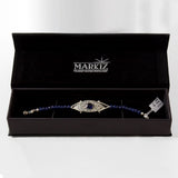 Markiz Luxury Bracelet – Zircon & Blue Jade 925 Silver
