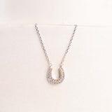 Markiz Platinum-Plated Zircon Pendant Necklace & Red Roses Bouquet