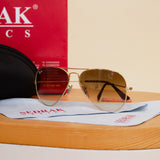 Ray-Ban Sunglass with Gold Frame & Gradient Lenses