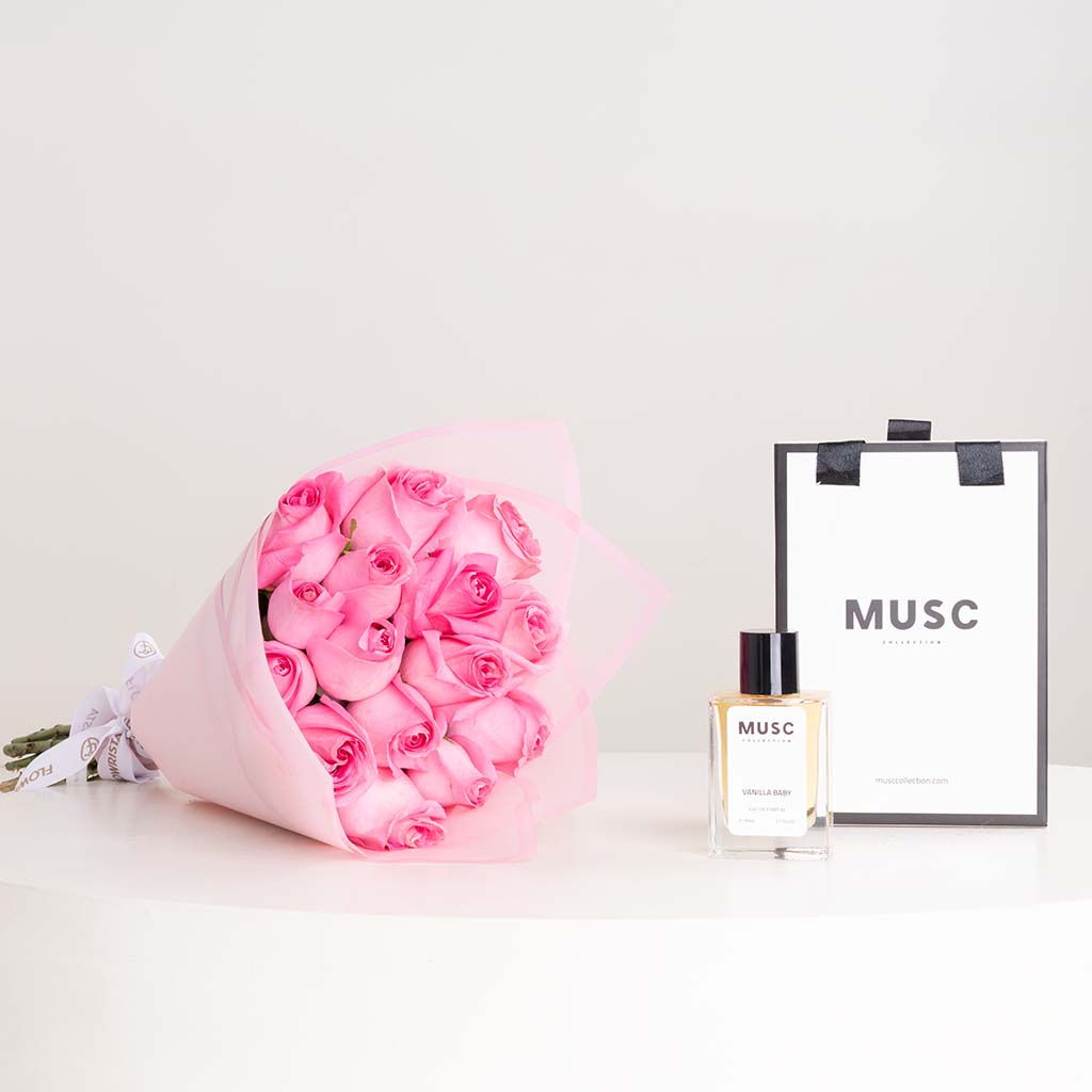 MUSC Vanilla Baby & Pink Roses Bouquet