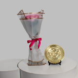 Special Gift | Copper Mom Shield & 20 Pink Roses