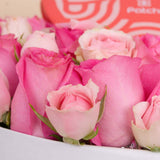 Blush Heart Bloom Box -  Revival Roses & Patchi Heart Box 22 pcs