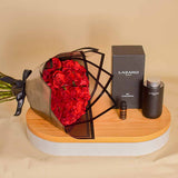 Lazaro Z1 Car Scent Diffuser Black and 25 Red Roses