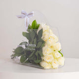 12 White Roses Bag with Patchi 1kg