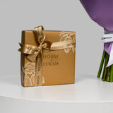 House Of Cocoa Chocolate Box 16 Pieces & Yellow Roses