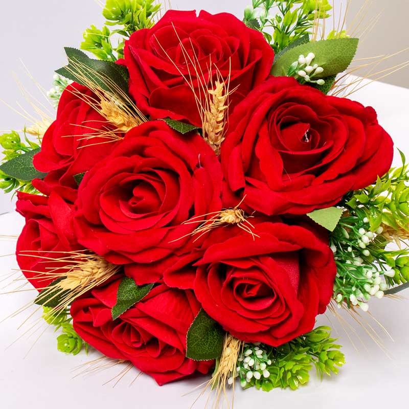 Artificial Red Wedding Bouquet