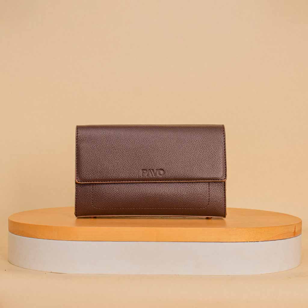 Pavo Cross Handbag - Brown