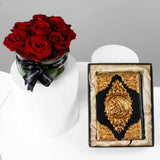Ramadan Gift Set with Red Roses Vase & Holy Quran
