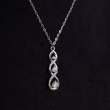 Felizmoda Three Stones Silver Necklace
