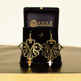 Amaz Elegance Earrings with 30 Red Rose Bouquet