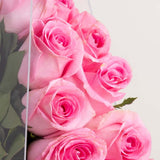 12 Pink Roses Bag and Patchi Tin Box of 22 Pieces