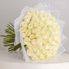100 White Roses bouquet