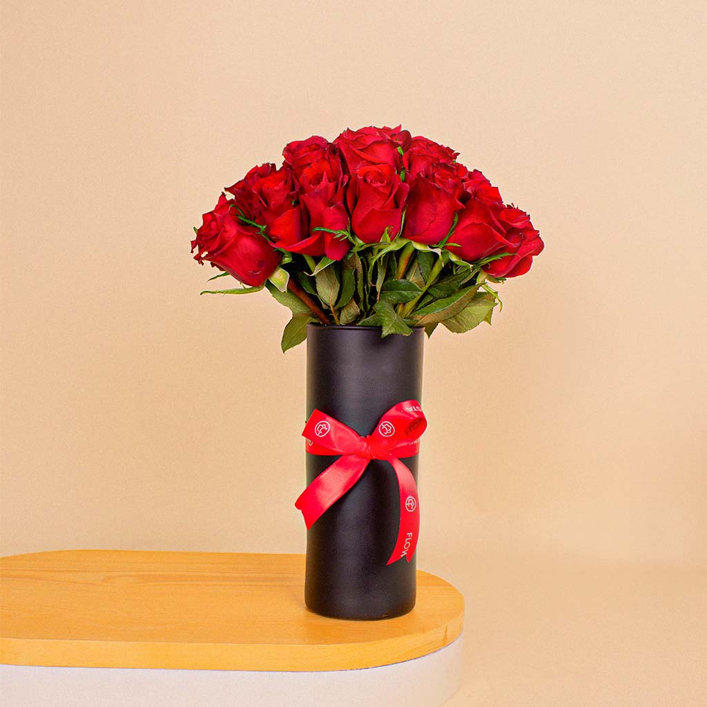 Luxury Rose Vase | 30 Red Rose