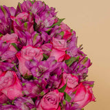 Vase of 15 Purple Roses - Velvet Petals