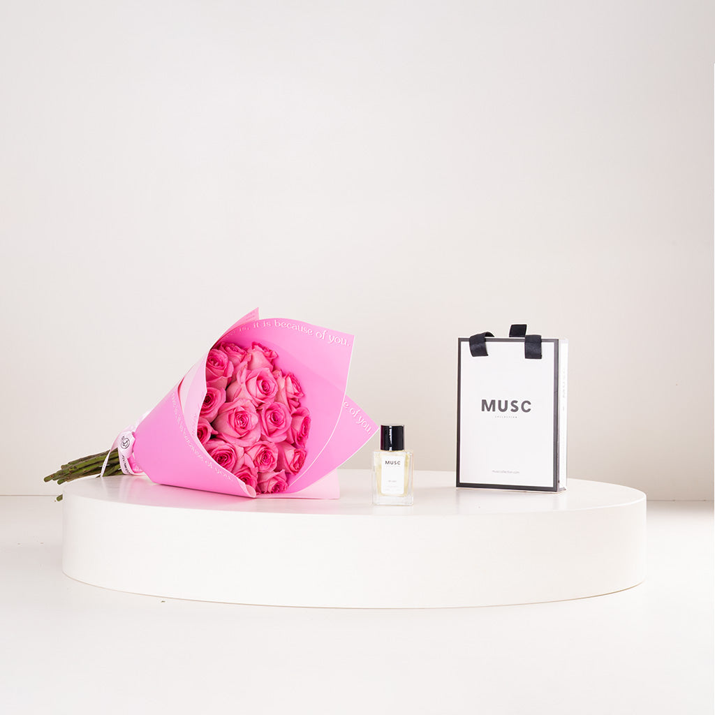 MUSC My Way Musc & 20 Pink Roses