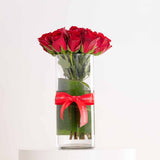 Patchi Chocolate Box 500g & Red Roses Vase