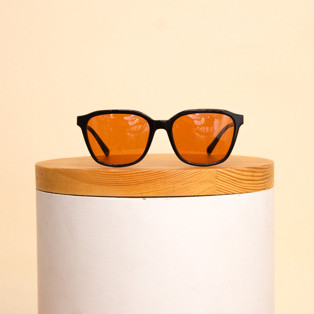 Sedrak Black Sunglasses with Orange Lenses – Summer Collection