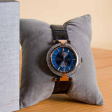 Vogue Quartz Watch - Rose Gold & Blue Elegance