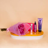 Joviality Pink Glow Set & Pink Roses Bouquet
