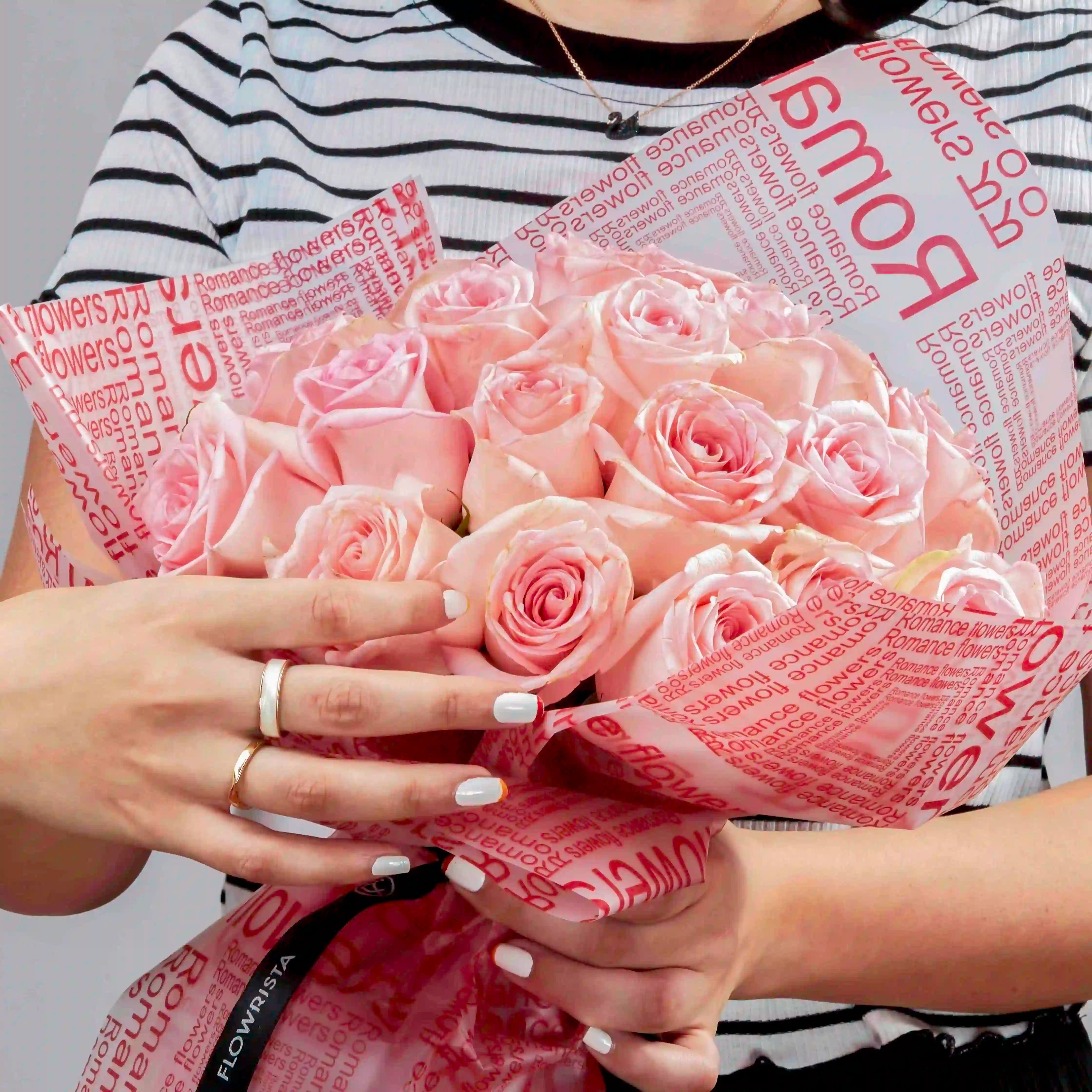 Romantic Light Pink Roses Bouquet