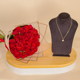 Markiz Flower Necklace And Unique Red Roses