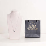 Felizmoda Sparkle Flower Pendant Silver-Tone Necklace