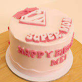 Ninos Cake “Super Mom” Celebration Cake & 15 White Roses