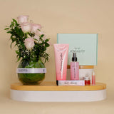 Joviality Skin Love Kit with Vase of Unique Roses