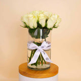 Cocan Big Tote Black & White Roses Vase