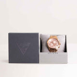 GUESS Solar Rose Gold Watch For Women & Revival Roses Bouquet