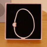 Pandora Moments Bracelet with Pavé Heart Clasp & 15 Pink Roses