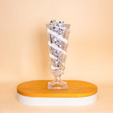 Passionelle Chocolate Crystal Vase 1kg & Pink Roses Bouquet