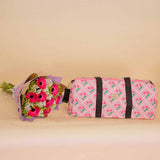 Pavo Cherry Duffle bag And Gerbera Bouquet