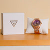 Guess Gold And Rhinestone Multifunction Watch