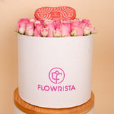 Blush Heart Bloom Box -  Revival Roses & Patchi Heart Box 22 pcs