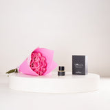 Siwa Layering Pistachio with Hand Bouquet of 20 Pink Roses