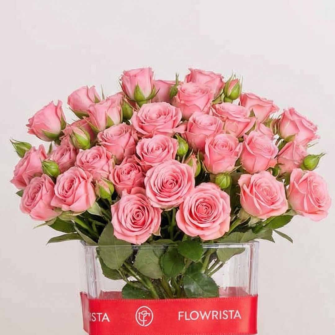 Patchi Tin Box 245g & Pink Baby Roses Vase