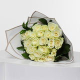 White Roses Bouquet – 20 Stems