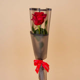 Single Red Rose Bouquet