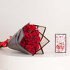 Gucci Bloom EDP For Women 100ml & Red Roses Bouquet