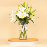 Graceful White Lily Vase