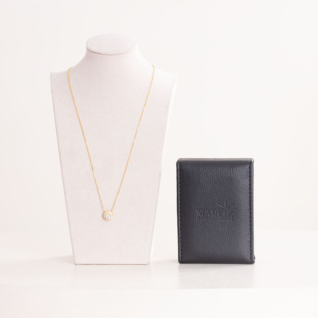 Markiz Thai Silver Gold-Plated Zircon Necklace