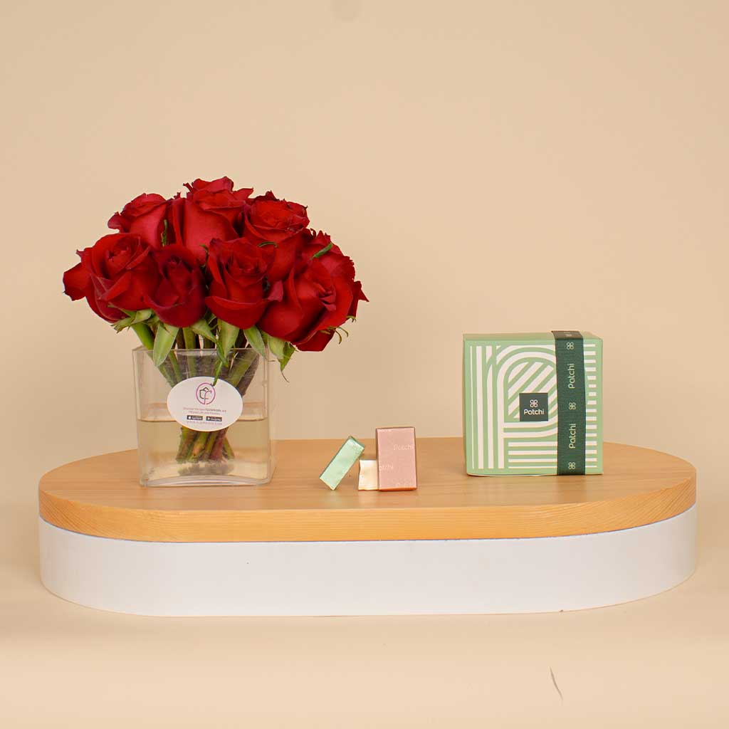 Patchi Chocolate | 15 Red Rose Vase