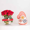 Patchi Tin Box 245g & Red Roses Vase