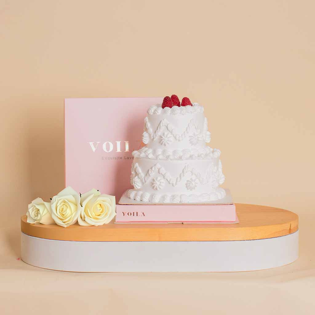 Voila Red Velvet Cake - Fresh Cherries & Creamy Layers