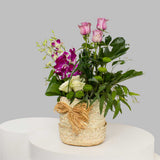 Orchid and Roses Flowers Box