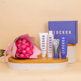 Locken Curly Styling Kit & Pink Roses